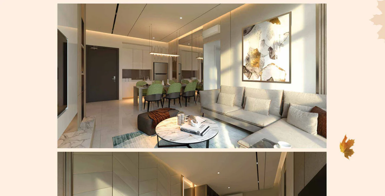 Kitchen interior at The Maple Residences